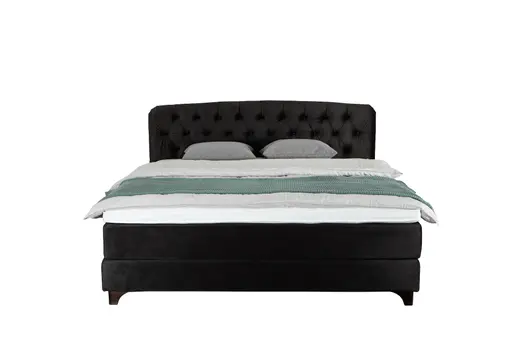 Boxspringbett - Liegefläche 180x200 cm, Stoff, Braun