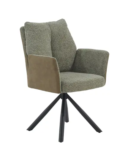 Armlehnstuhl - drehbar, Webstoff, Grün, Microfaser, Vintage grün