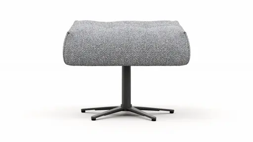 Hocker Terni - Sternfuss, Stoff, Hellblau