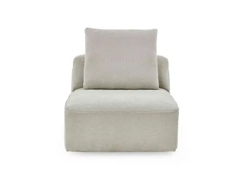 Sessel - inkl. Kissen mit Rolle, Stoff, Natur