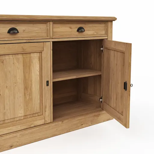 Kommode Louisiana - Wildeiche teilmassiv, geölt