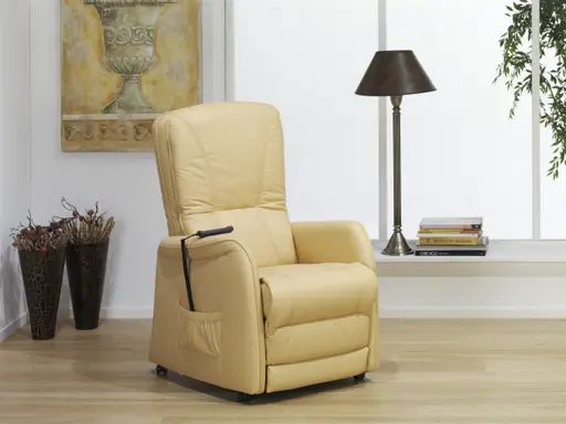 Fernsehsessel EM Frankfurt - Relaxfunktion (1-motorisch), Leder, Honig