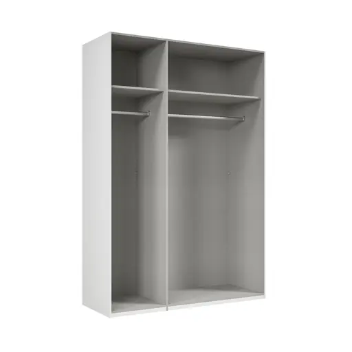 Drehtürenschrank- B ca. 150 cm, Weiß