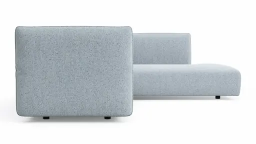 Ecksofa Motone - 2,5-Sitzer mit Ecke rechts, Stoff, Hellblau