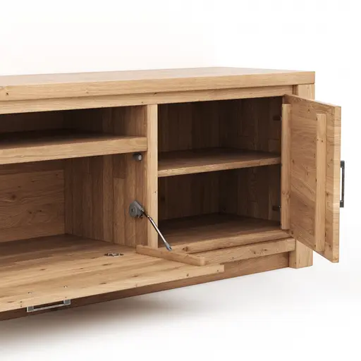 Lowboard Farmingdale - Eiche massiv, legno