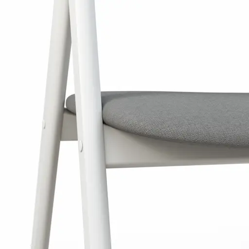 Armlehnstuhl Edge - Buche, Weiß