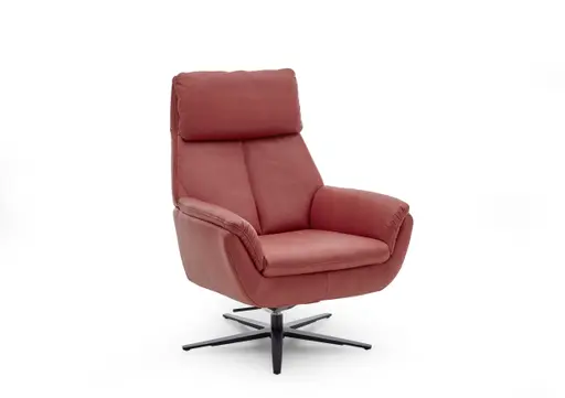 Relaxsessel - 360 Grad drehbar, Stoff, Rot