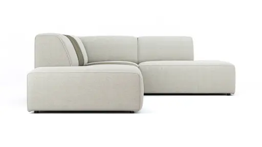 Ecksofa Elementos - Abschlusselement mit 1-Sitzer und Ecke rechts, Stoff, Natur
