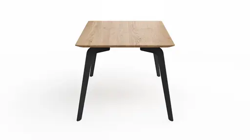 Esstisch Phoenix - LB ca. 200x100cm, Eiche geölt mit Epoxidharz dunkel