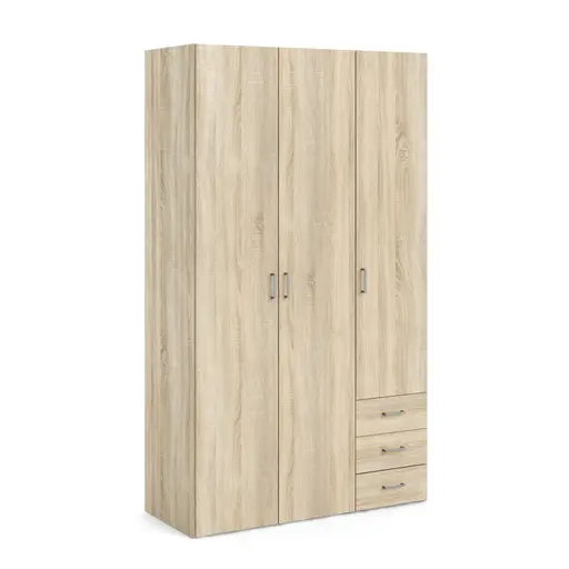 Drehtürenschrank- B ca. 116 cm, Eiche Dekor