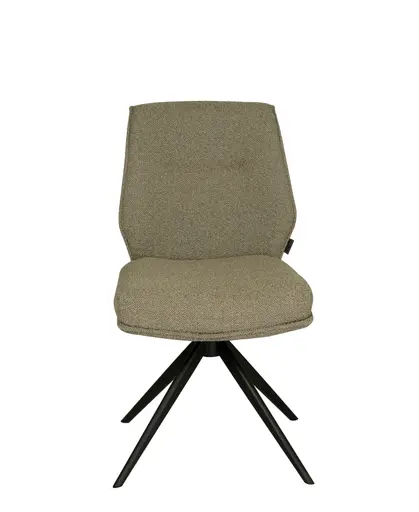 Stuhl MARLIES - drehbar, Stoff, Taupe