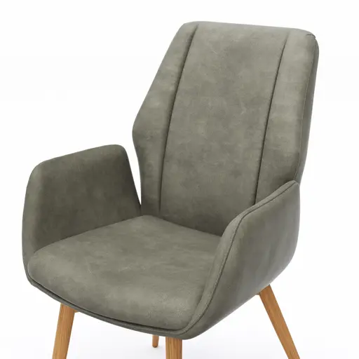 Armlehnstuhl Dalyan - Stoff, Grau