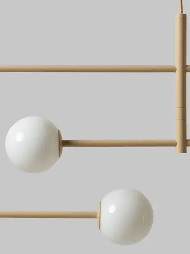 Hängeleuchte - BH ca. 97x215 cm, Beige