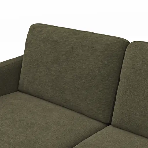 Wohnlandschaft Enna - Longchair links, 2,5-Sitzer, Ecke rechts, Stoff, Olive