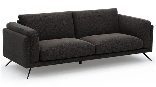 Sofa Valdemoro - 3-Sitzer, Stoff, Anthrazit