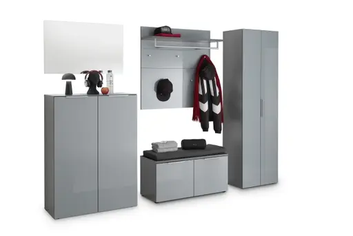 Garderobenschrank GILLIAN - B/H/T ca. 59x197x40 cm, Graphit