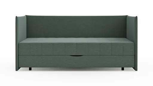 Polsterliege Evora - Liegefläche ca. 100x200 cm, Stoff, Dunkelgrün