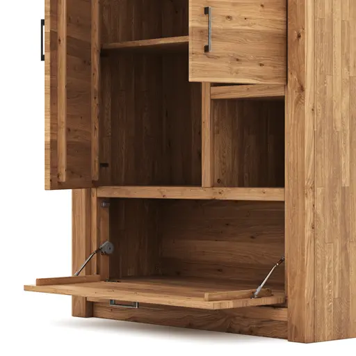 Highboard Farmingdale - Eiche massiv, natur geölt