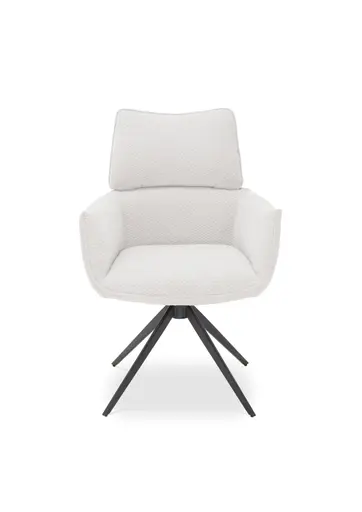 Armlehnstuhl MARGIT - drehbar, Stoff, Silberfarben