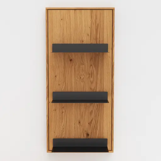 Wohnwand Fibra - Asteiche teilmassiv, natur, geölt