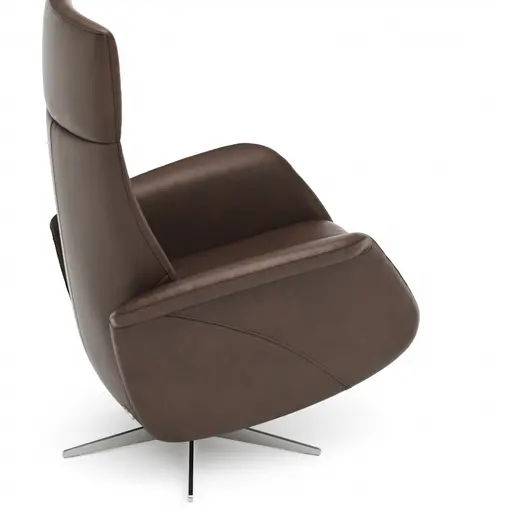 Relaxsessel Girona -  Relaxfunktion (motorisch), Leder, Dunkelbraun