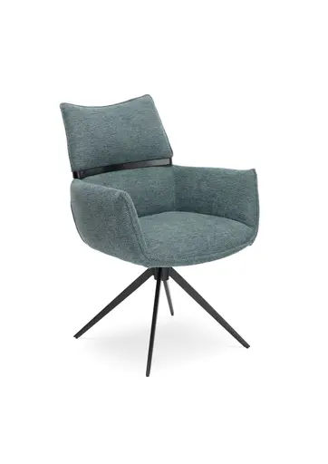 Armlehnstuhl MARJA - drehbar, Stoff, Türkis