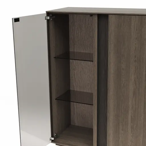 Highboard Saratoga - Buche massiv, silbergrau geölt