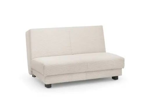  Schlafsofa EASY Optik A - 2-Sitzer ohne Armlehne, 140 cm inkl. Schlaffunktion, Cord, Beige