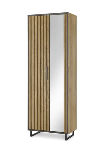 Garderobenschrank- Eiche Dekor, Spiegel
