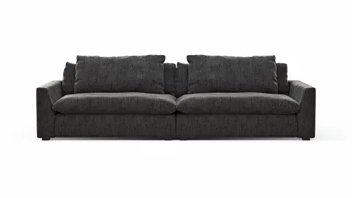 Sofa Ulf - 3,5-Sitzer, Cord, Anthrazit