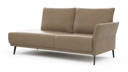 Recamiere Rosario - Ausrichtung rechts, Leder, Rauchbraun