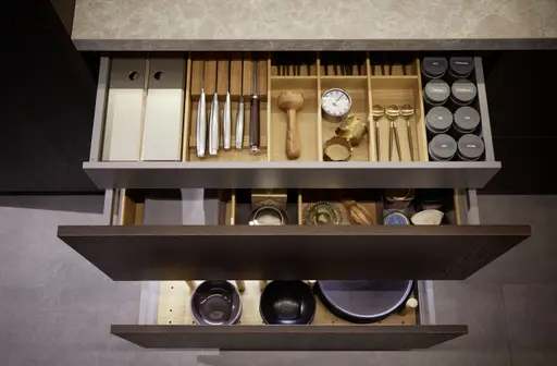 Inselküche 57.150 CO 6 521, Asteiche Maron gebürstet