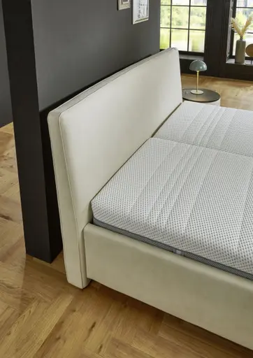 Polsterbett - Liegefläche ca. 180x200 cm, Stoff, Beige