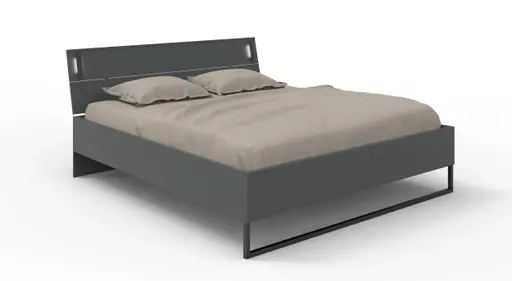 Bettgestell- Liegefläche ca. 180x200 cm, Graphit