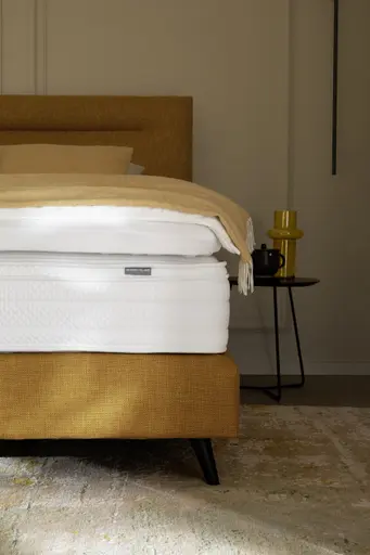 Boxspringbett Navelli 2 - Liegefläche ca. 180x200 cm, Stoff, Kurkuma