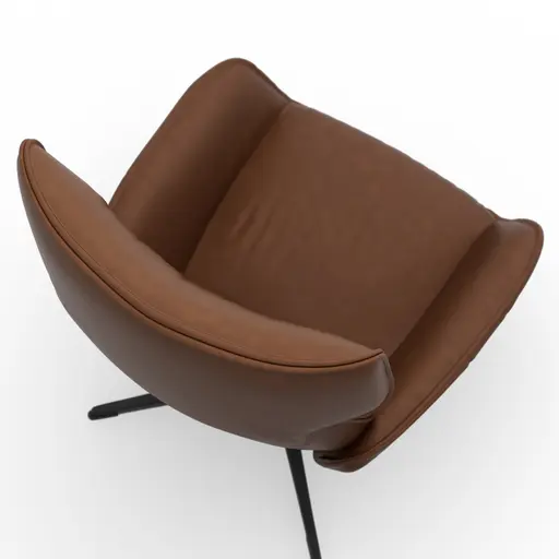 Relaxsessel Helge - Leder Anilin, Cognac