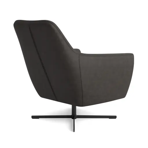Sessel Noreli - drehbar, Stoff, Anthrazit