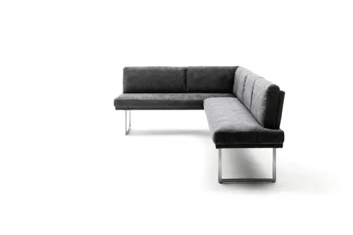 Eckbank Valloni - Stoff, Dunkelgrau