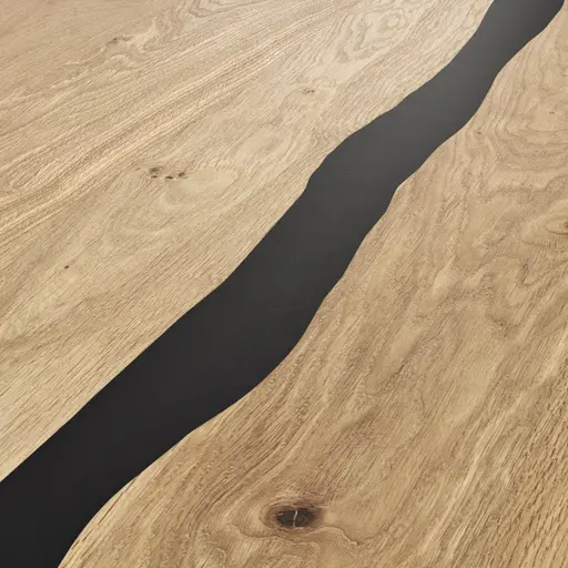 Esstisch Kima - LB ca. 200x100 cm, Wildeiche massiv mit Epoxid-Harz