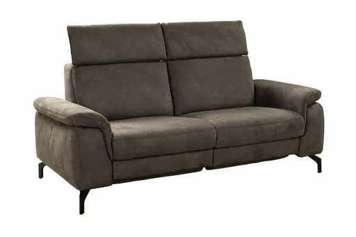 Sofa - 2-Sitzer, Stoff, Dunkelbraun