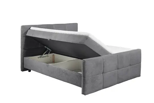 Boxbett- Liegefläche ca. 180x200 cm, Stoff, Grau