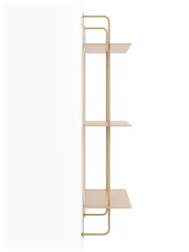 Wandregal Dagny - BHT ca. 60x85x18 cm, Metall, Beige