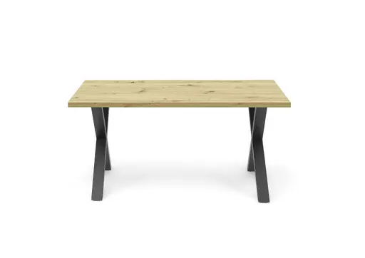 Esstisch - LB ca. 140x90 cm, Asteiche, Schwarz