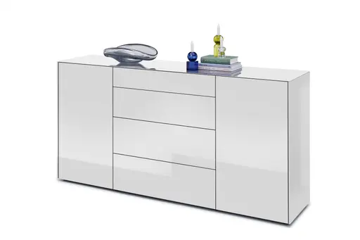 Kommode - B ca. 179 cm, Weiß