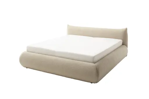 Polsterbett - Liegefläche ca. 180x200 cm, mit Bettkasten, Stoff, Beige