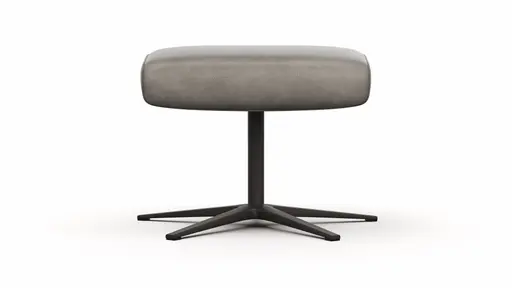 Hocker Noto Relax II - Leder, Eisengrau