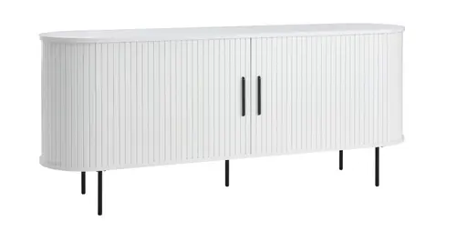  Sideboard - B ca. 180 cm, Eiche Furnier, Weiß