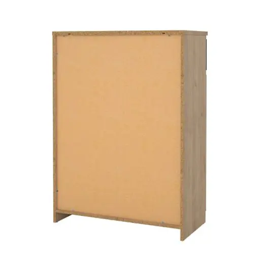 Schuhschrank - B ca. 81 cm, Jackson Hickory Nachbildung, Schwarz