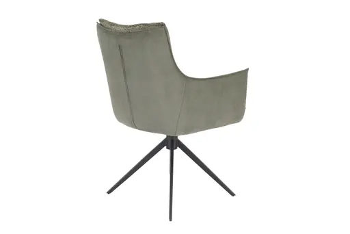 Armlehnstuhl MANDY - drehbar, Stoff, Grün