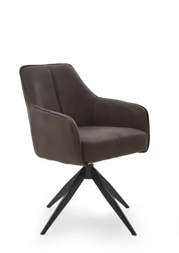 Schalensessel - Stoff, Anthrazit, drehbar